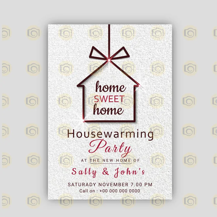 Festive Invitation For A Housewarming Party, Highlighting A Welcoming Home Image And The Words Home Sweet Home